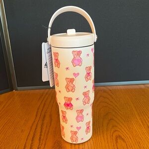 Hydrapeak Artesian Collection Peach/Pink w/ Teddy Bears 32 oz Insulated Tumbler